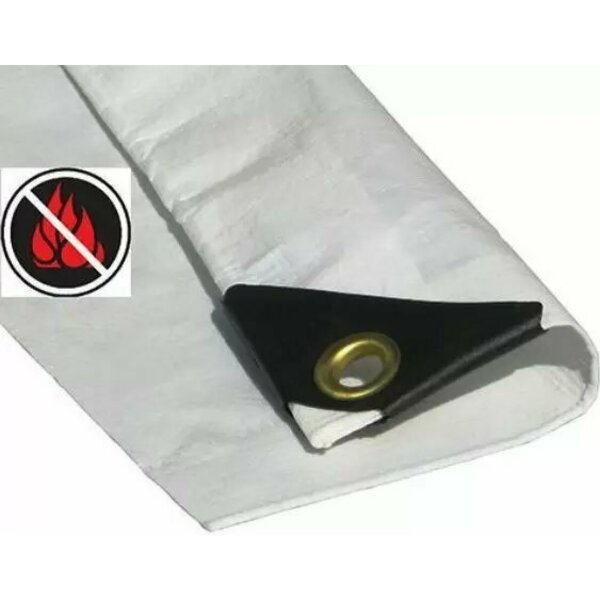 10 ft x 12 ft Heavy Duty 12 Mil Tarp, White, Reinforced Polyethylene, Tarps Now, Mfr#: CSP12FW-1012